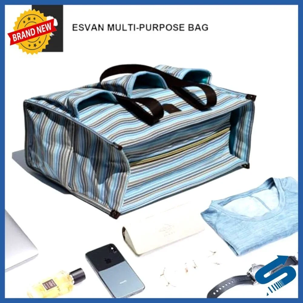 Waterproof Utility Tote Bag with Zip Top Large Capacity Travel Beach Work